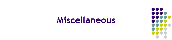 Miscellaneous